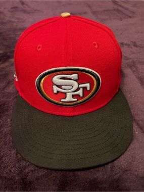 New Era San Francisco 49ers Red and Black Fitted Hat